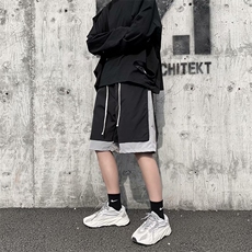 短裤夏季男生潮牌ins休闲五分裤假两件嘻哈高街外穿潮流DK019-p22，男装休闲裤，星座1008