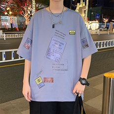 ！2023春夏新款潮流男士纯棉短袖T恤学生半袖体恤衫T336P28，男装T恤，电商B220