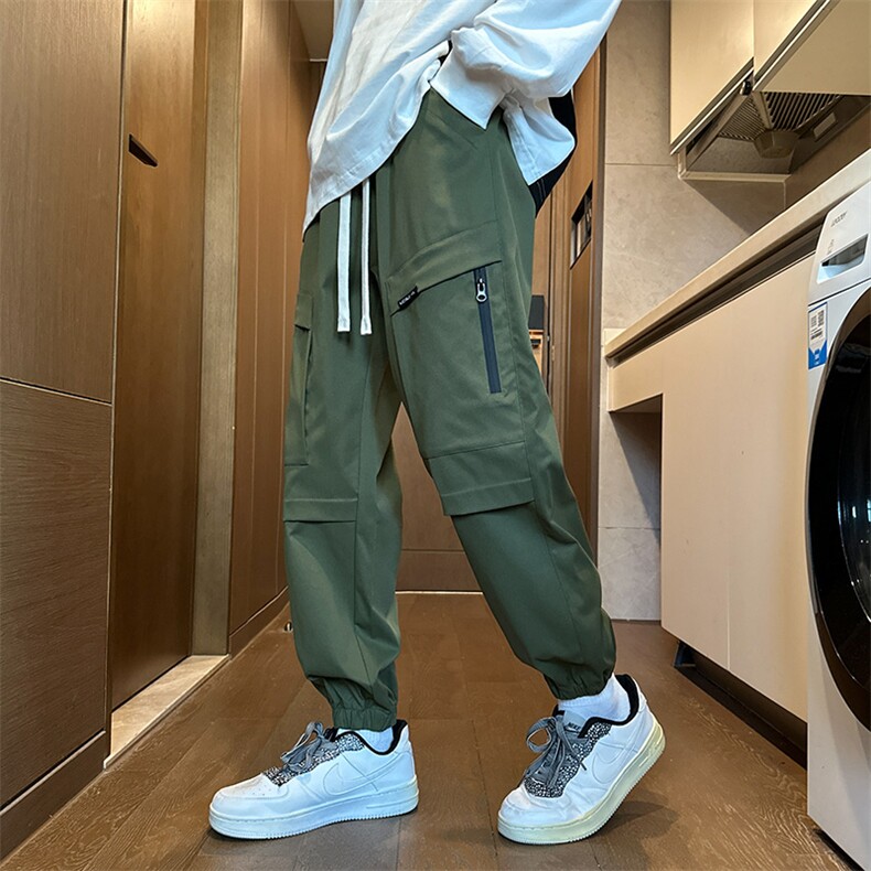 港风高品质休闲裤男裤宽松休闲裤抽绳休闲裤MYK24-9833-P50,男装休闲裤,星座717