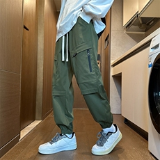 港风高品质休闲裤男裤宽松休闲裤抽绳休闲裤MYK24-9833-P50，男装休闲裤，星座717