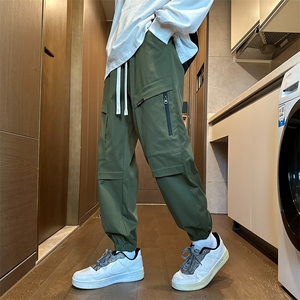 港风高品质休闲裤男裤宽松休闲裤抽绳休闲裤MYK24-9833-P50图片