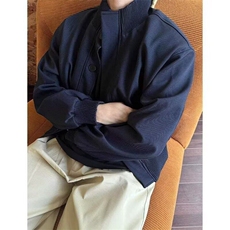 【有货】DB969-特P65欧美高街黑色廓形飞行夹克男棒球服短款外套，男装夹克，星座603-2