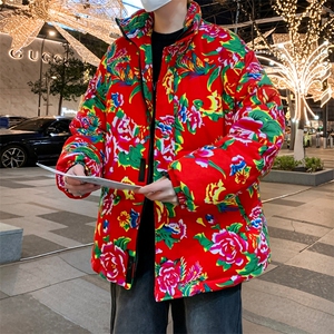 男士潮东北大花保暖羽绒服羽绒衣228-1-1131-P210图片