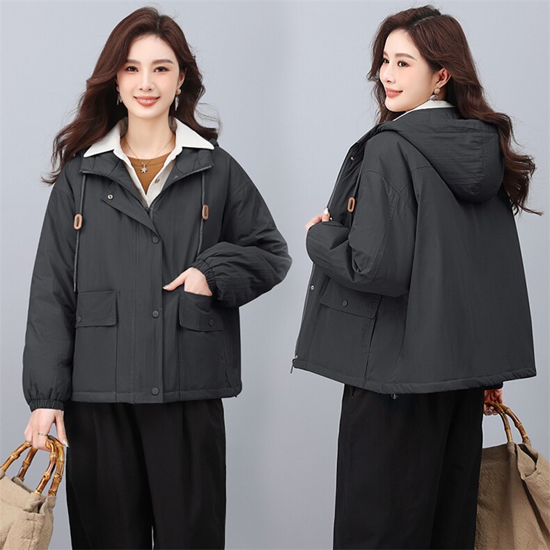 2023冬装新款宽松加棉外套连帽棉衣,女装棉衣/棉服,小林双子