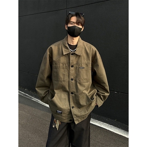 外套男士春季潮流痞帅牛仔工装夹克休闲百搭男装上衣服JK1172-P68图片
