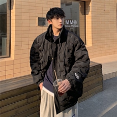定制面料棉衣男港风半高领棉服男外套男8707P125控168，男装棉衣，星座226-1
