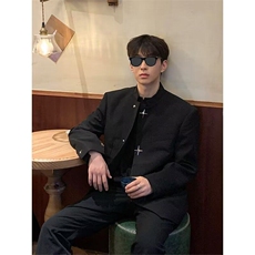 【有货】DXZ35-P68新中式垫肩中山装西服外套男春秋风潮牌外套，男装西服，星座603-2