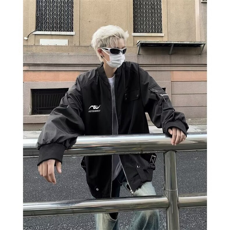 美式复古高街设计感棒球服男秋季Z659P68,男装夹克,星座1116-2