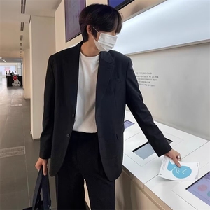 高级感痞帅西服男上衣休闲西装外套韩版潮流轻熟风单西服~TZ007图片