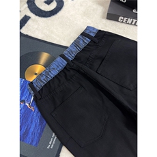 B221美式高街宽松拼接牛仔裤黑色50%棉50%聚酯LK25520-特P45控78，男装牛仔裤，电商B221