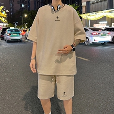 套装！华夫格套装短袖T恤短裤男TZ190-特P38，男装牛仔裤，电商B367