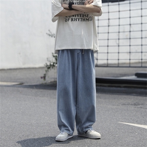 夏季新款韩版宽松阔腿牛仔裤美式街头复古港风裤子 K3612-P43图片