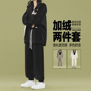 亲肤宽松两件套秋冬加绒加厚两件套 TZ853常规特批123加绒特批143图片