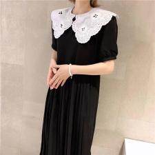 【现货】夏季新款韩版刺绣领连衣裙，女装连衣裙，1+9