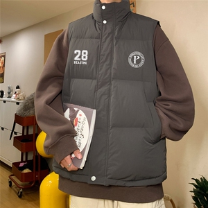 港风新款时尚字母印花50白鸭绒保暖羽绒马甲A247-MJ826 P115控138图片