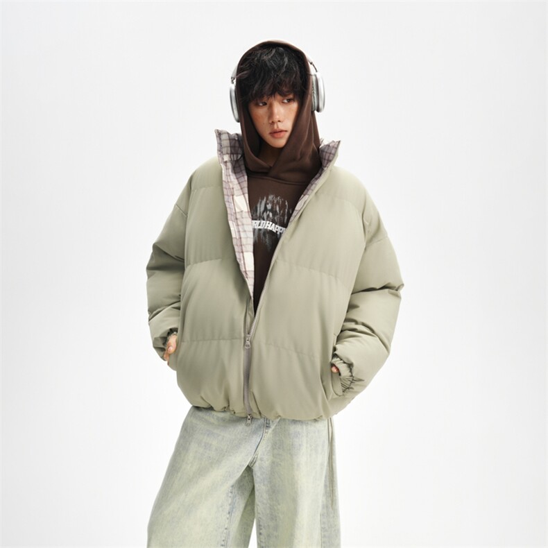 抖音得物美式潮流高品质格子三防加厚羽绒棉衣外套棉服MY5555-P68,男装棉衣,星座610B-1