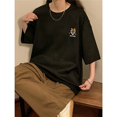 中性2026夏装新款宽松麂皮绒短袖T恤男女情侣装大码半袖衫S301P25，男装T恤，电商A233-1