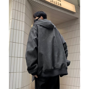 新款棉衣男冬季棉袄外套PU皮棉衣  WM02 P130图片
