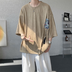 T10121-特批30 控58 百搭小熊吊坠冰丝短袖T恤夏季新款高品质大码图片