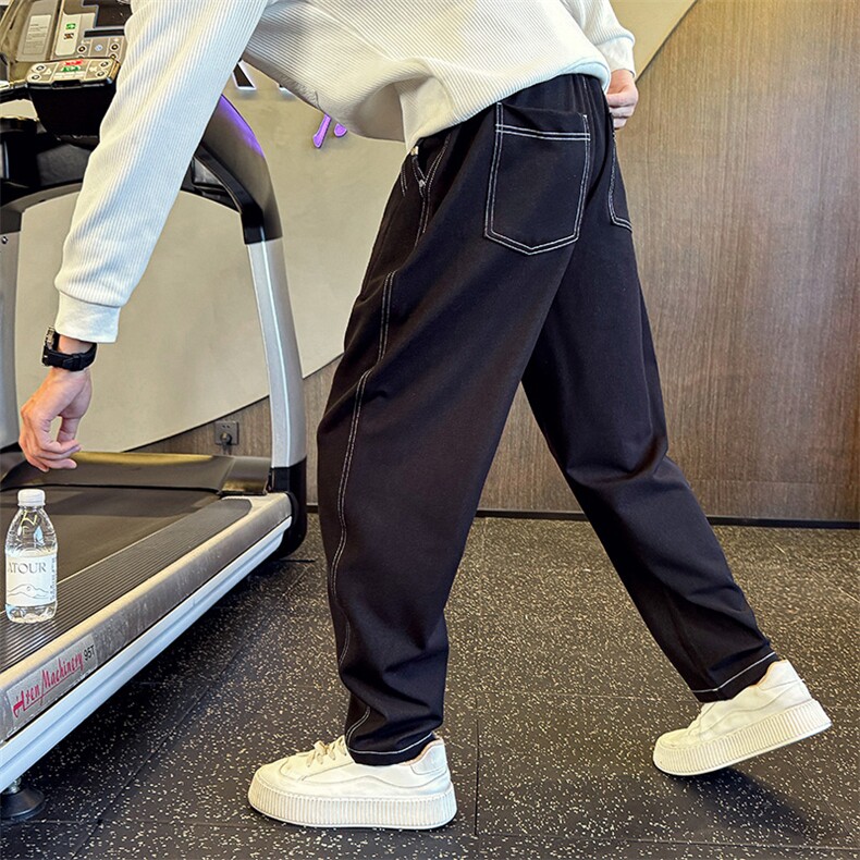 2025秋冬直筒休闲弯刀牛仔裤男分割线通勤裤子男款88803P58控88，男装牛仔裤，电商C208