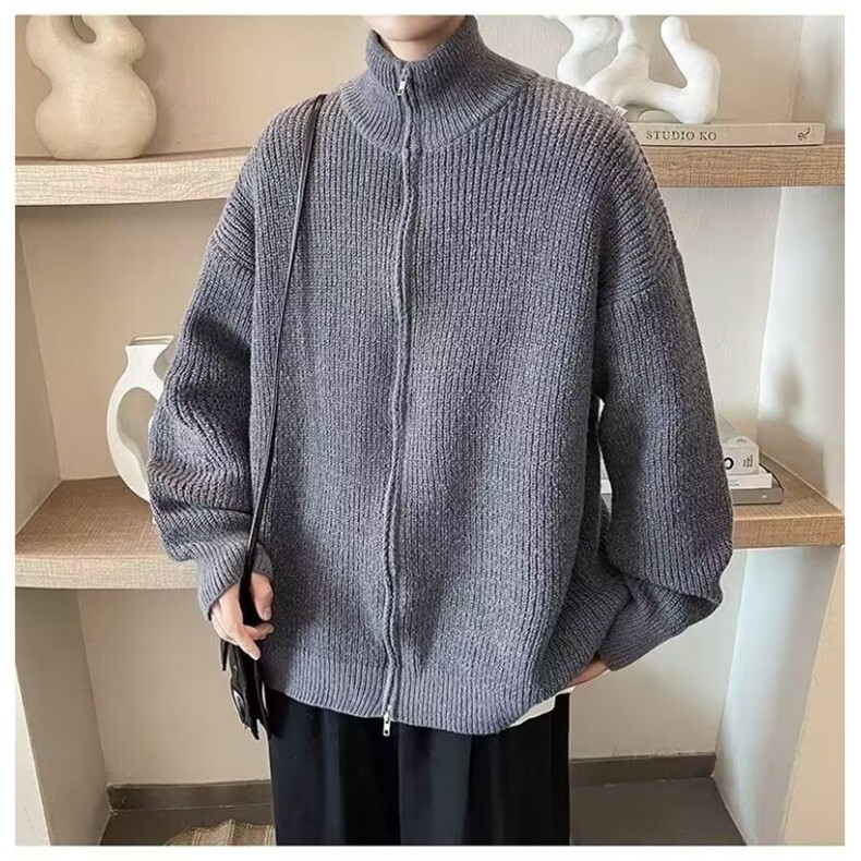 F448P55秋冬新款男女同款毛衣外套时尚宽松日系,男装针织衫/毛衣,星座512-6
