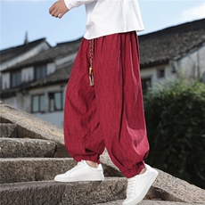 风灯芯绒灯笼裤脚哈伦裤超大码M-9XL2538加绒-P85常规P65，男装卫衣，电商A057B