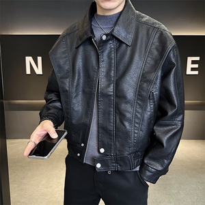 大货加绒加厚宽松潮牌美式飞行员男装皮衣外套C317-J331-P185图片