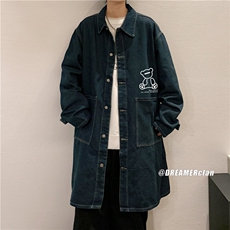 FY5001-80限价118M-5XL有加绒cityboy日系风衣长款大码宽松过膝，男装风衣，星座116