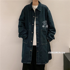 FY5001-80限价118 M-5XL有加绒cityboy日系风衣长款大码宽松过膝图片