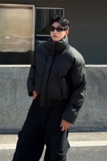 pu皮棉服冬季美式高街棉袄cleanfit短款宽松棉衣外套MF3667-特P85，男装皮衣，电商B295