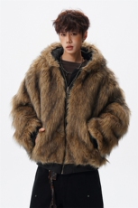 8XL-M复古双面加厚毛绒皮草短款工装派克服外套MY1707P158控188，男装工装外套，电商D206-1