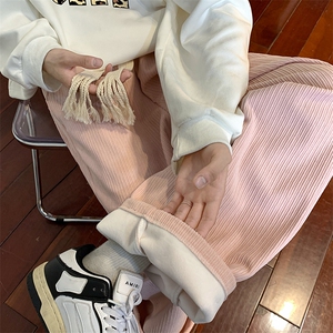 8XL-M 特大码胖子加厚雪尼尔运动裤加绒灯芯绒卫裤男9028P45控58图片