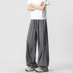 褶皱铆钉百搭休闲裤 K005无影墙 92%聚酯纤维8%氨纶(S-2XL)TP25图片