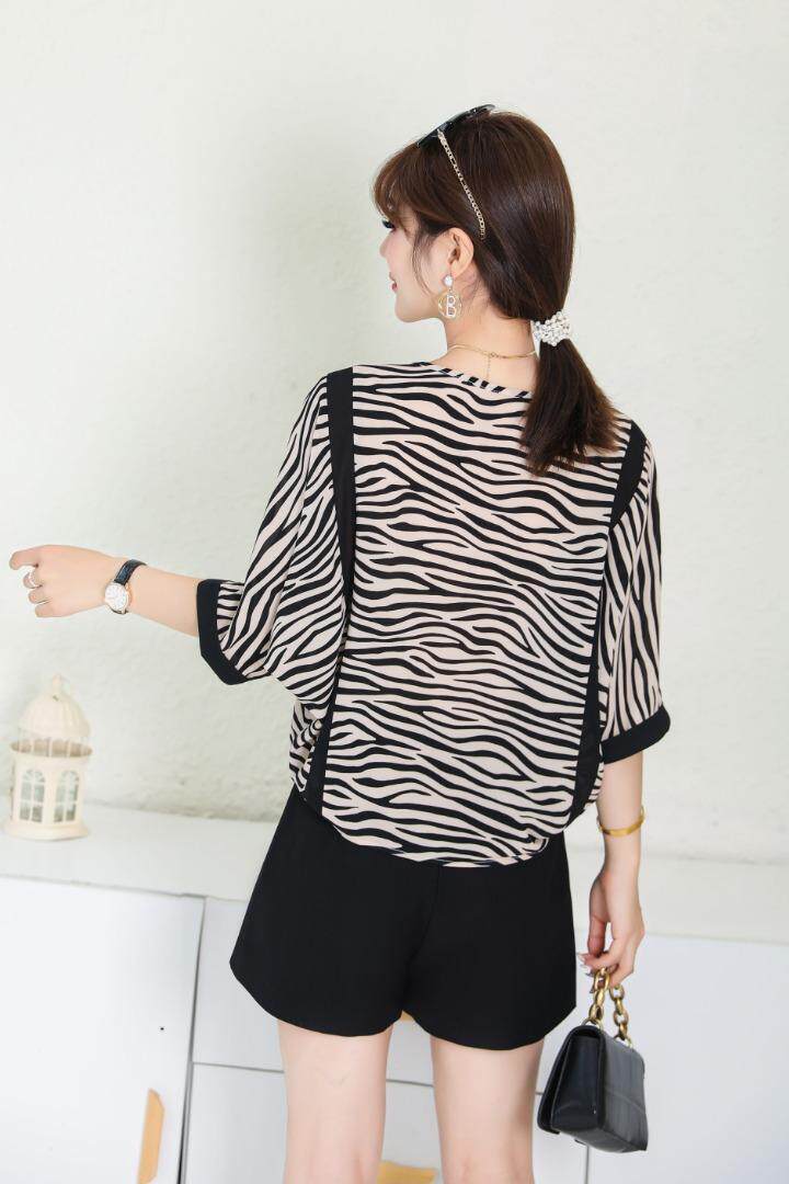 夏季新款斑马纹时尚上衣，其它，艾绮雪影