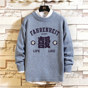 加厚加绒毛衣男大码毛线衣男针织衫 M19256-P45 加绒款-P65 砖墙图片