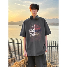 简约时尚高街复古潮流上衣日系文艺休闲经典短袖HY792TP25，男装T恤，电商A102B