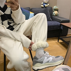 冬季加厚羊羔绒华夫格束脚休闲裤XZ604-KP46-P65控78，男装休闲裤，星座604