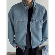 8个颜色紫色/黑色/灰色/米白/酒红/藏青/咖色/蓝色J2535-P85，男装夹克，星座1213