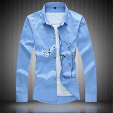 20大码印花中国风衬衫男夏秋新款青年长袖衬衫QT5030/7603p50，男装衬衫，电商A012