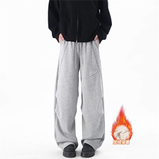 A429-YK358-特批常规42加绒48加绒加厚褶皱阔腿伞兵休闲卫裤，男装休闲裤，电商A429