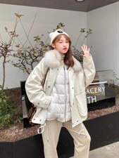 两件套真毛领羽绒服，女装羽绒服，Balance Studio