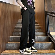 k705-p48-控68M-5XL现货oversizecleanfit风黄泥牛仔裤破洞，男装牛仔裤，星座116