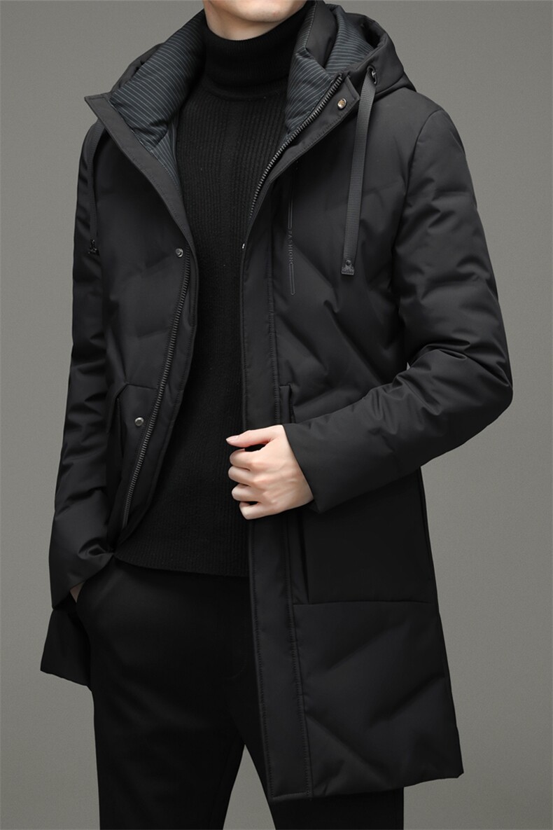 BW616钱塘2020-2中年男士冬季厚款长款商务休闲新款羽绒服P300,男装羽绒服,钱塘207-2