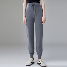 2025年秋季新款束脚针织羊毛运动裤时尚休闲通勤百搭，女装休闲裤，珍丝贝尔