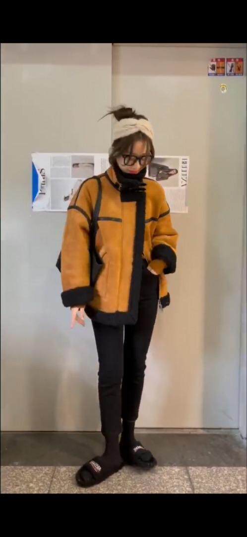 冬季皮毛一体机车服，其它，戈朴