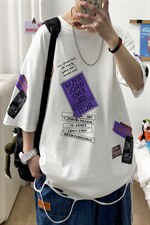 2025夏季短袖t恤男潮流港风版型t恤A210-A8311-P28控38，男装T恤，星座210-3