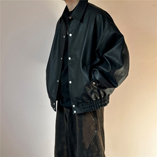 现货皮夹克外套男款潮牌宽松PU皮衣A351-AP2653-P110控178，男装夹克，电商A351