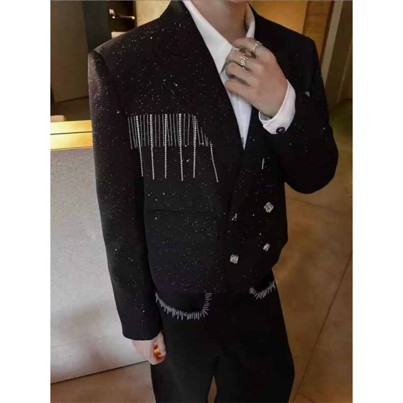 [007]春秋苏小西装男ins韩版垫肩短款小西装A079-XZ120-P72,男装西服套装,电商A079