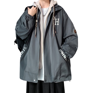 春秋季假两件连帽夹克大码新款夹克外套XZ102B-1-JK2681P85图片