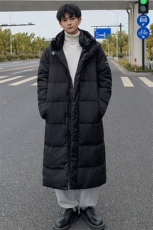 跑量大货秋冬新款长款时尚港风百搭加厚情侣保暖字母印花羽绒服，男装羽绒服，星座1602B（原101B-1）